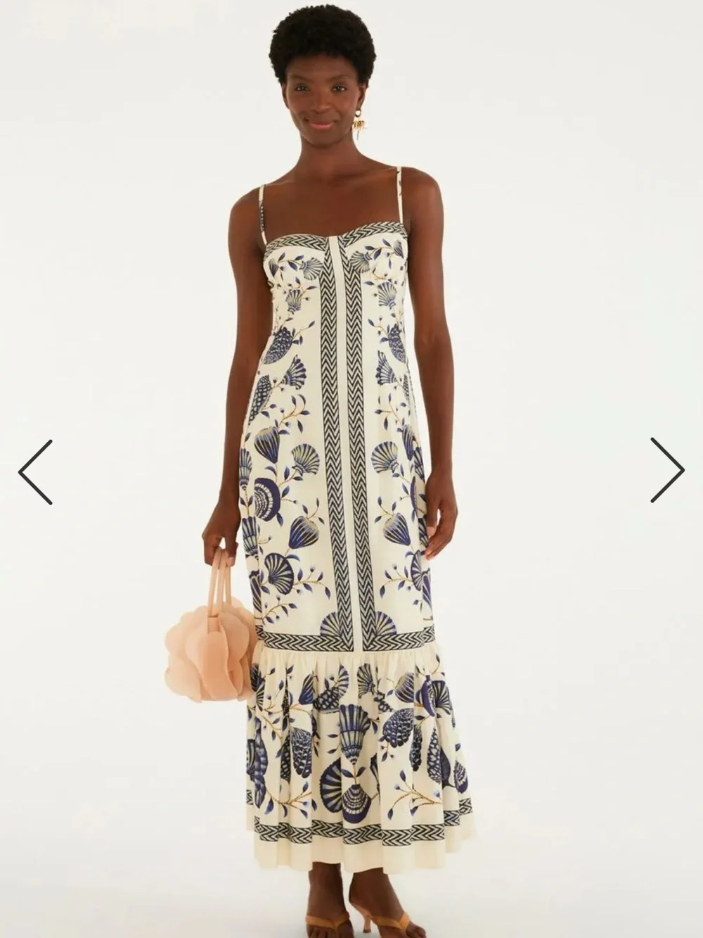 FARM Rio Ivory and Navy Floral-Print Maxi Dress - Picture 1 of 5